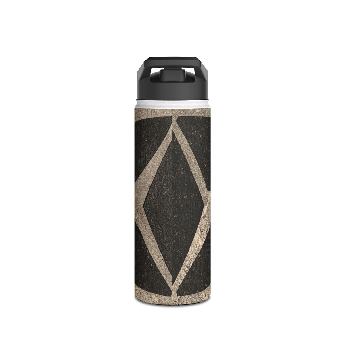 Concrete Mosaic Star · Insulated Water Bottle · Black