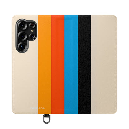 Rainbow Stripes Beige - Samsung S25 Ultra Case - Wallet