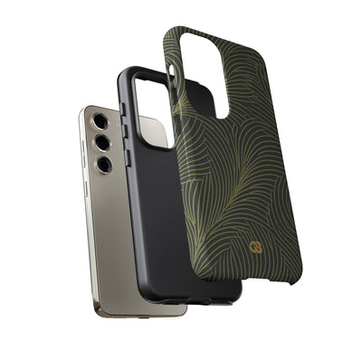 Green Tough Phone Case for Samsung - Dark Olive Plume