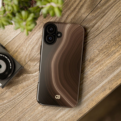 Brown Tough Phone Case for iPhone - Bronzed Canyon Relief