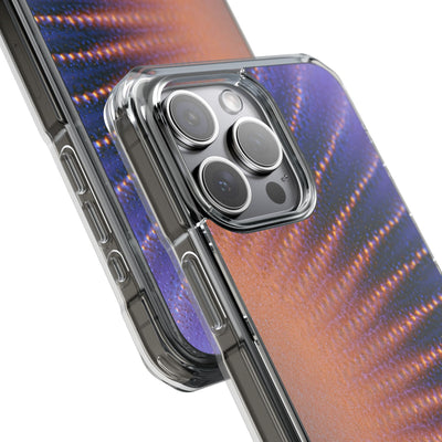 Luminous Aura Burst · Clear Impact Magnetic Phone Case for iPhone · Blue