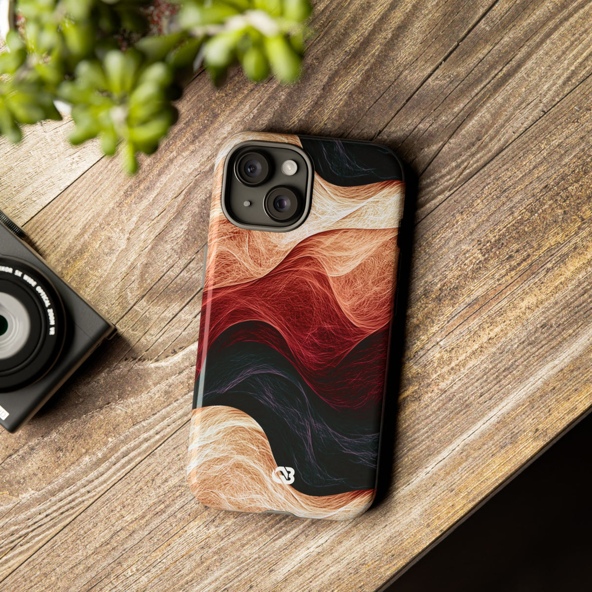 Ember Wave Dispersion · Tough Phone Case for iPhone · Red