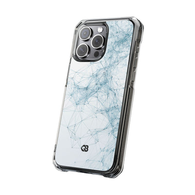 Blue Impact MagSafe Phone Case for iPhone - Glacial Neural Web