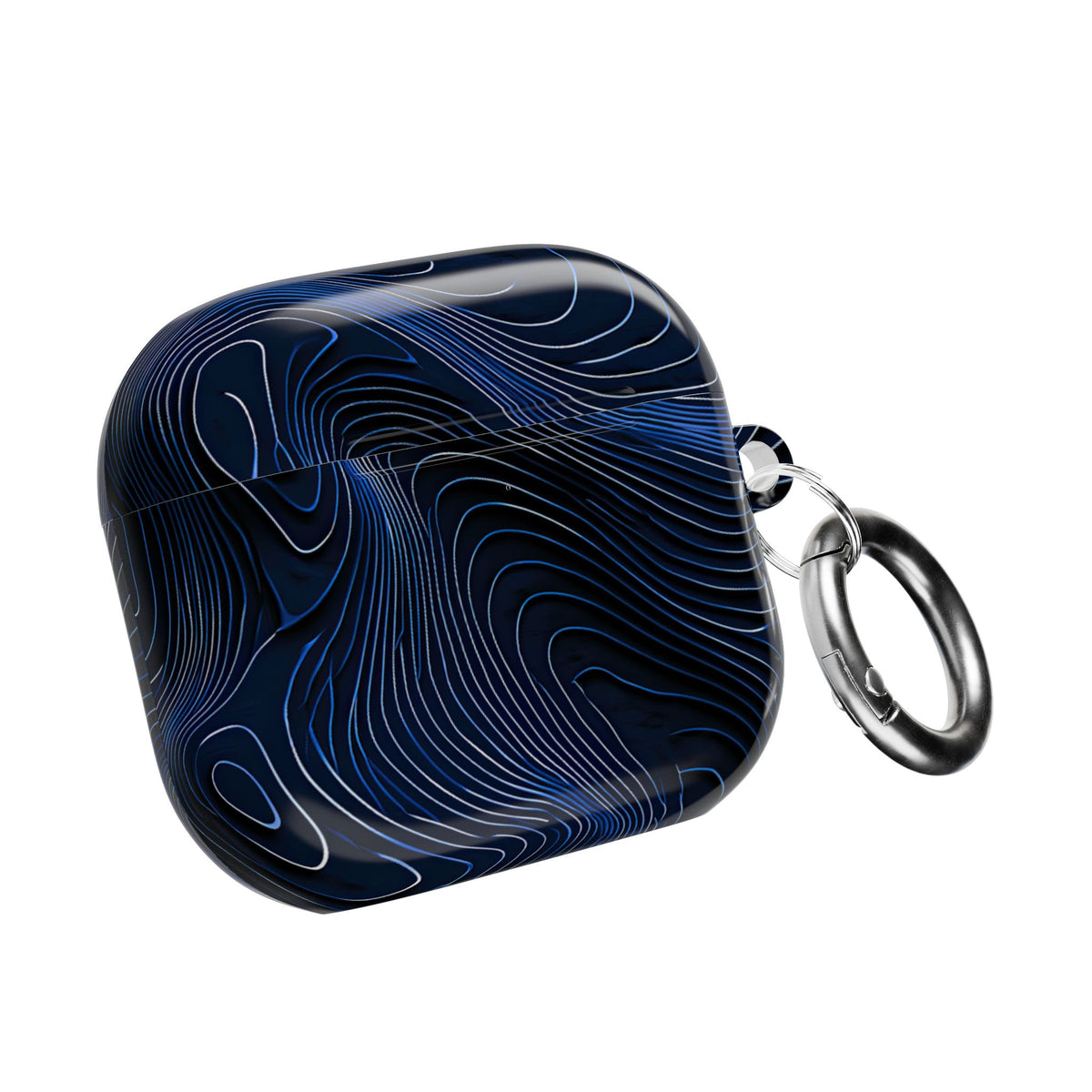 Midnight Topography · Hard Case for AirPods & AirPods Pro · Blue