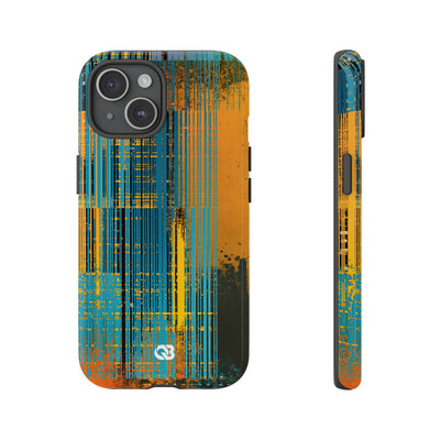 Cyber Glitch Stream · Tough Phone Case for iPhone · Teal
