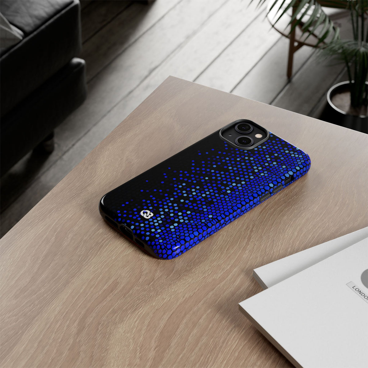 Cobalt Hex Dispersion · Tough Phone Case for iPhone · Blue