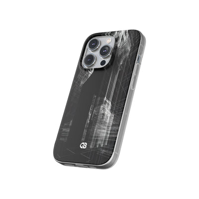 Black Lite Phone Case for iPhone - Ghost Urban Wireframe