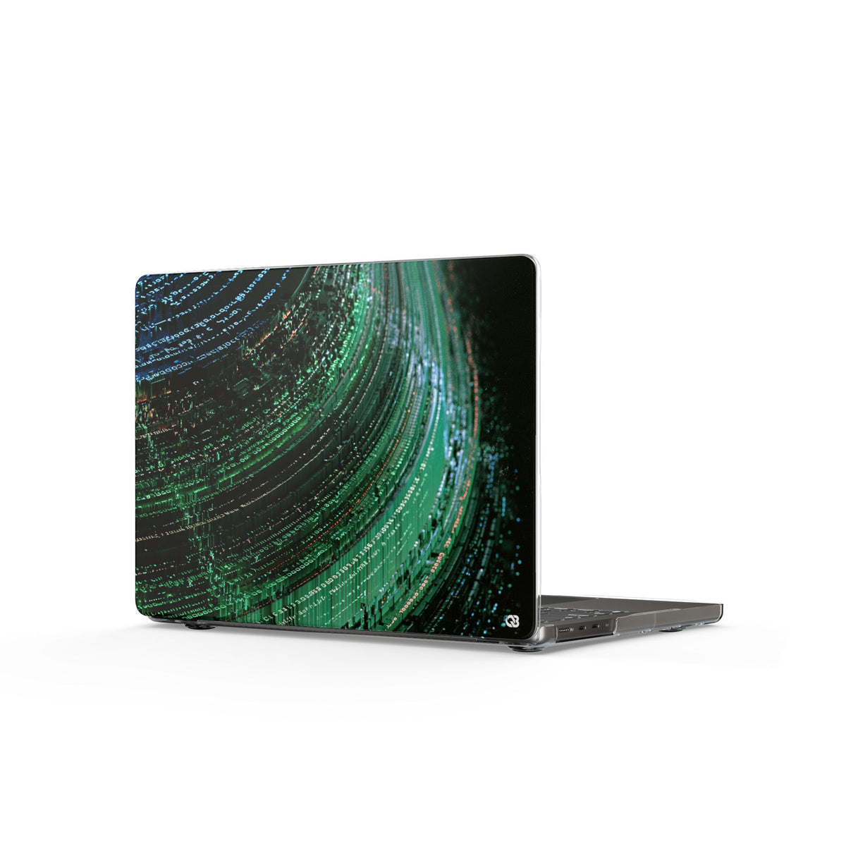 Orbital Data Stream · Clear Hard Case for MacBook · Green