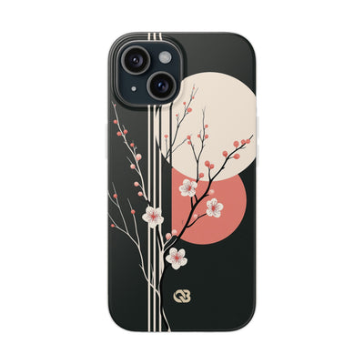 Black Lite Phone Case for iPhone - Kyoto Midnight Blossom