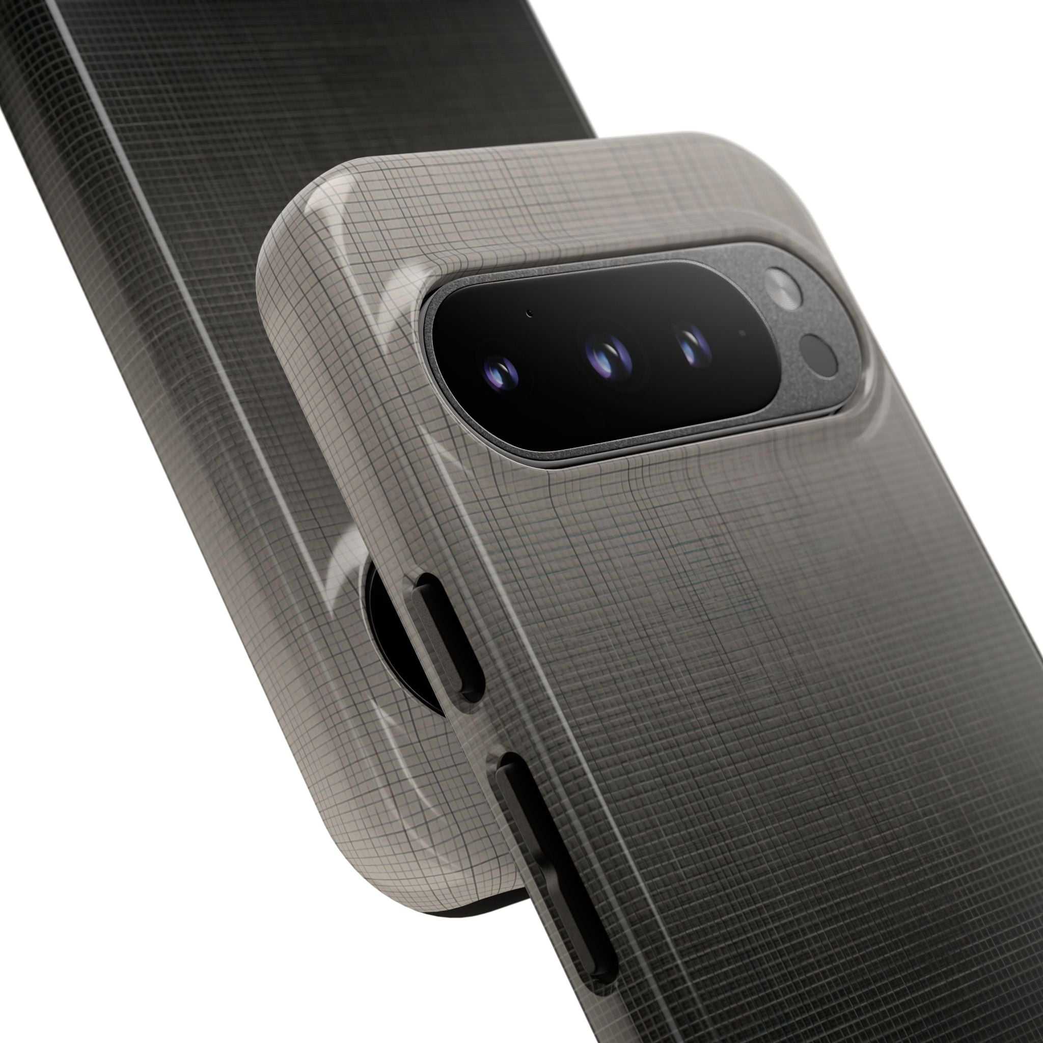 Grey Tough Phone Case for Google Pixel - Faded Sand Mesh