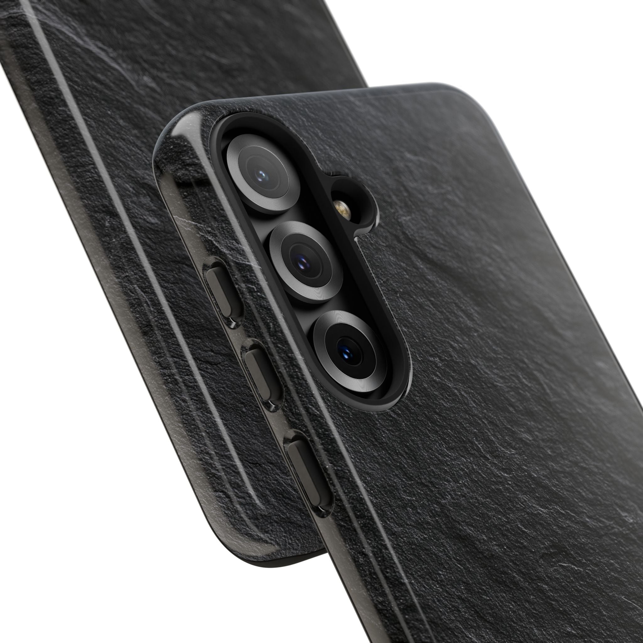 Black Tough Phone Case for Samsung - Raw Obsidian Slate