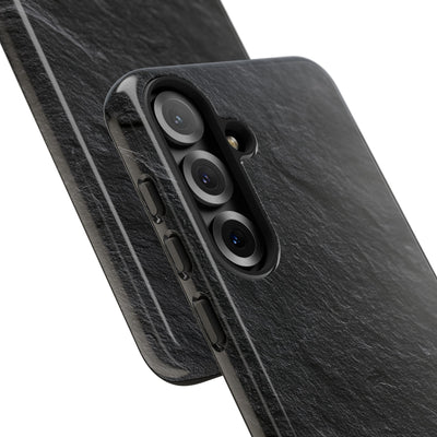 Black Tough Phone Case for Samsung - Raw Obsidian Slate