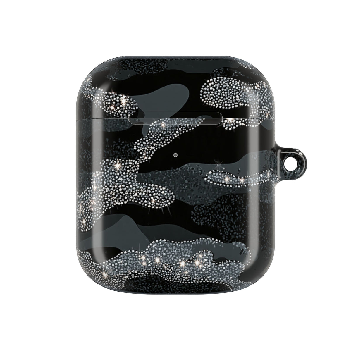 Glitter Shadow Camo · Hard Case for AirPods & AirPods Pro · Black