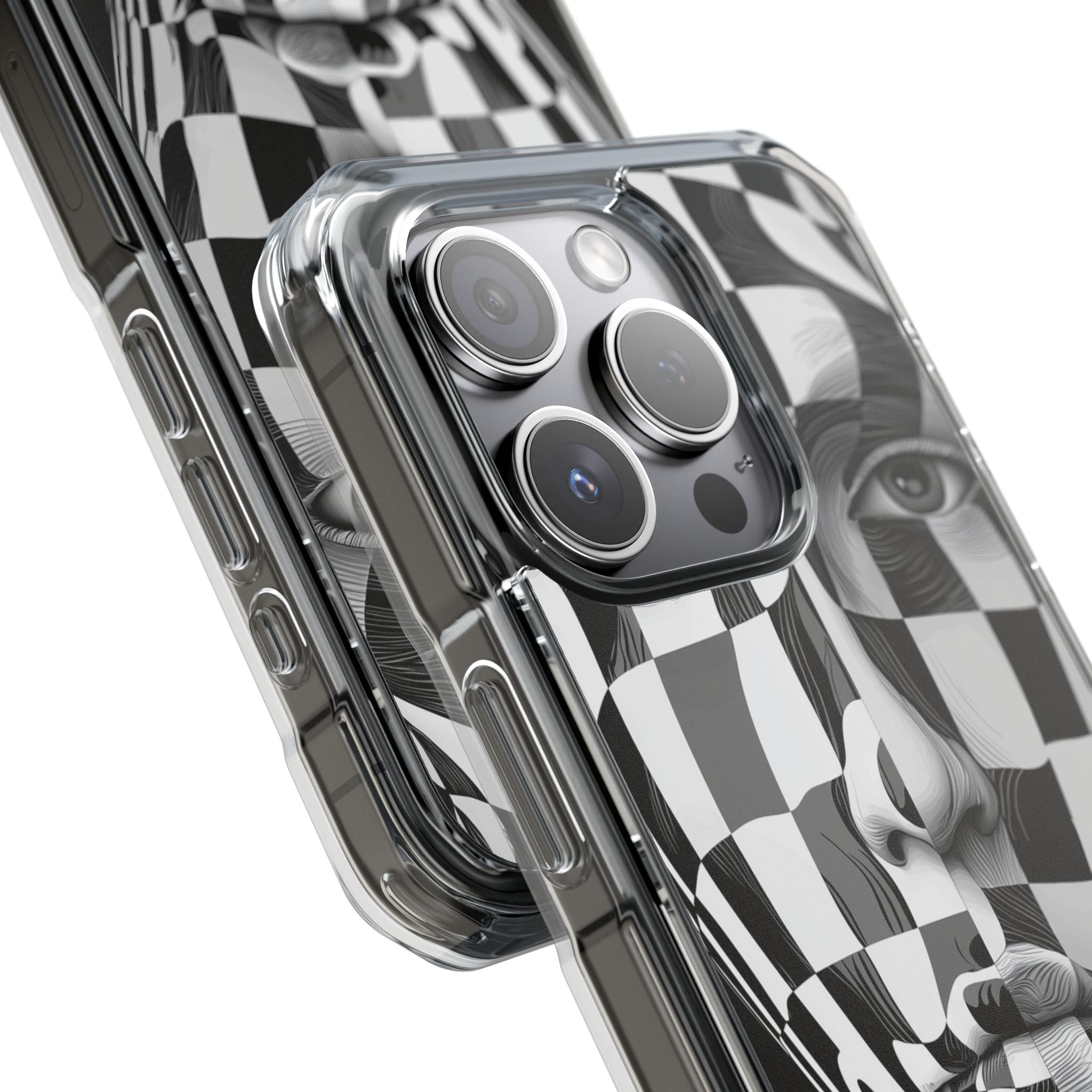 Checkered Face iPhone 15 Pro Case - Impact