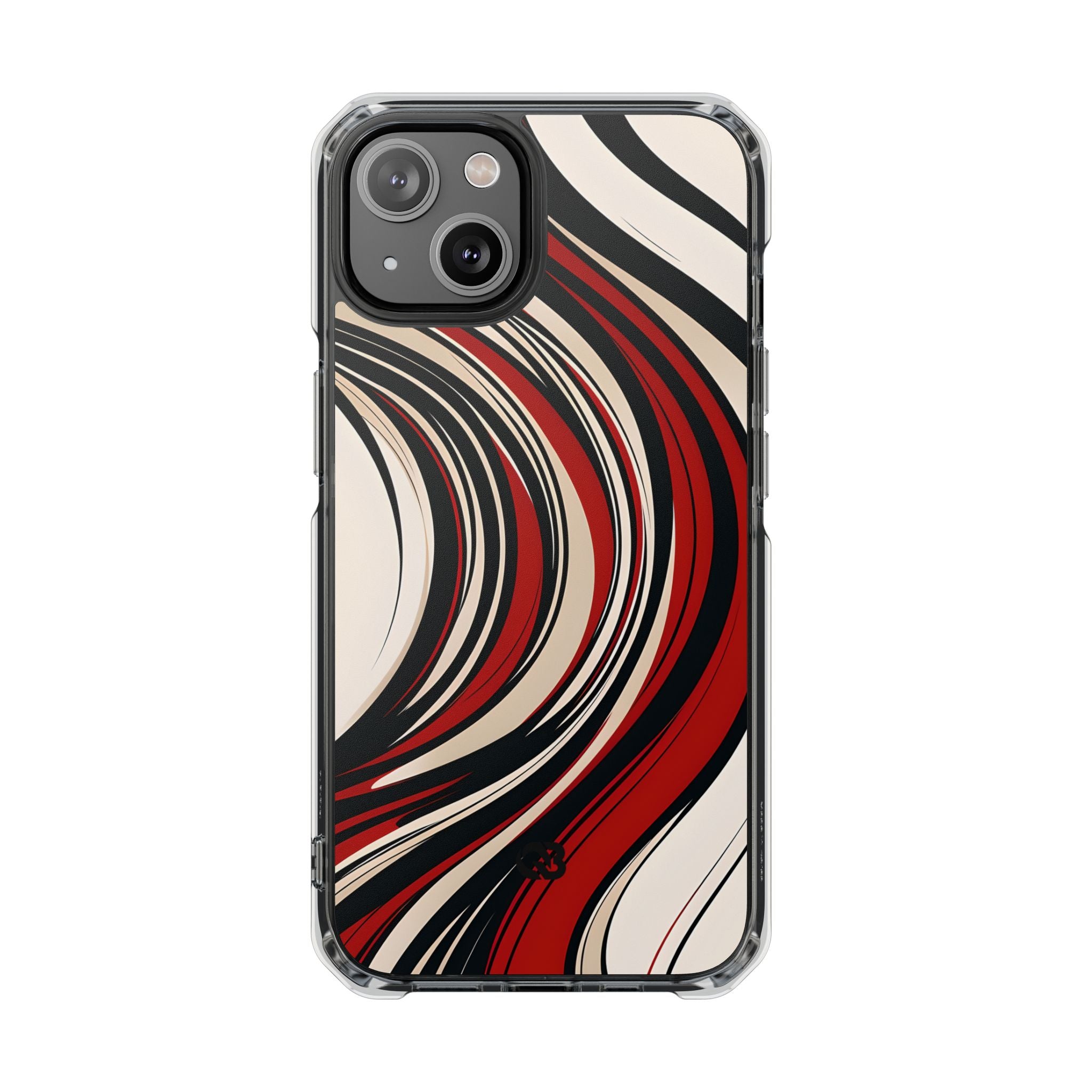 Karmesin Fluss Wellen · Impact Handyhülle für iPhone · Magsafe