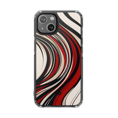 Karmesin Fluss Wellen · Impact Handyhülle für iPhone · Magsafe