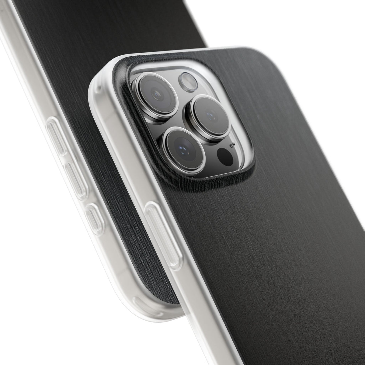 Obsidian Brushed Steel · Lite Phone Case for iPhone ·  Black