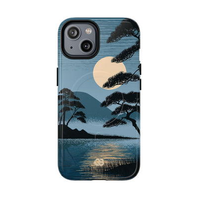 Blue Tough 2.0 Magsafe Phone Case for iPhone - Midnight Kyoto Pine