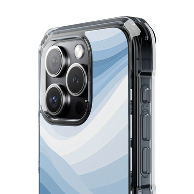 Blue Impact MagSafe Phone Case for iPhone - Glacial Indigo Flow
