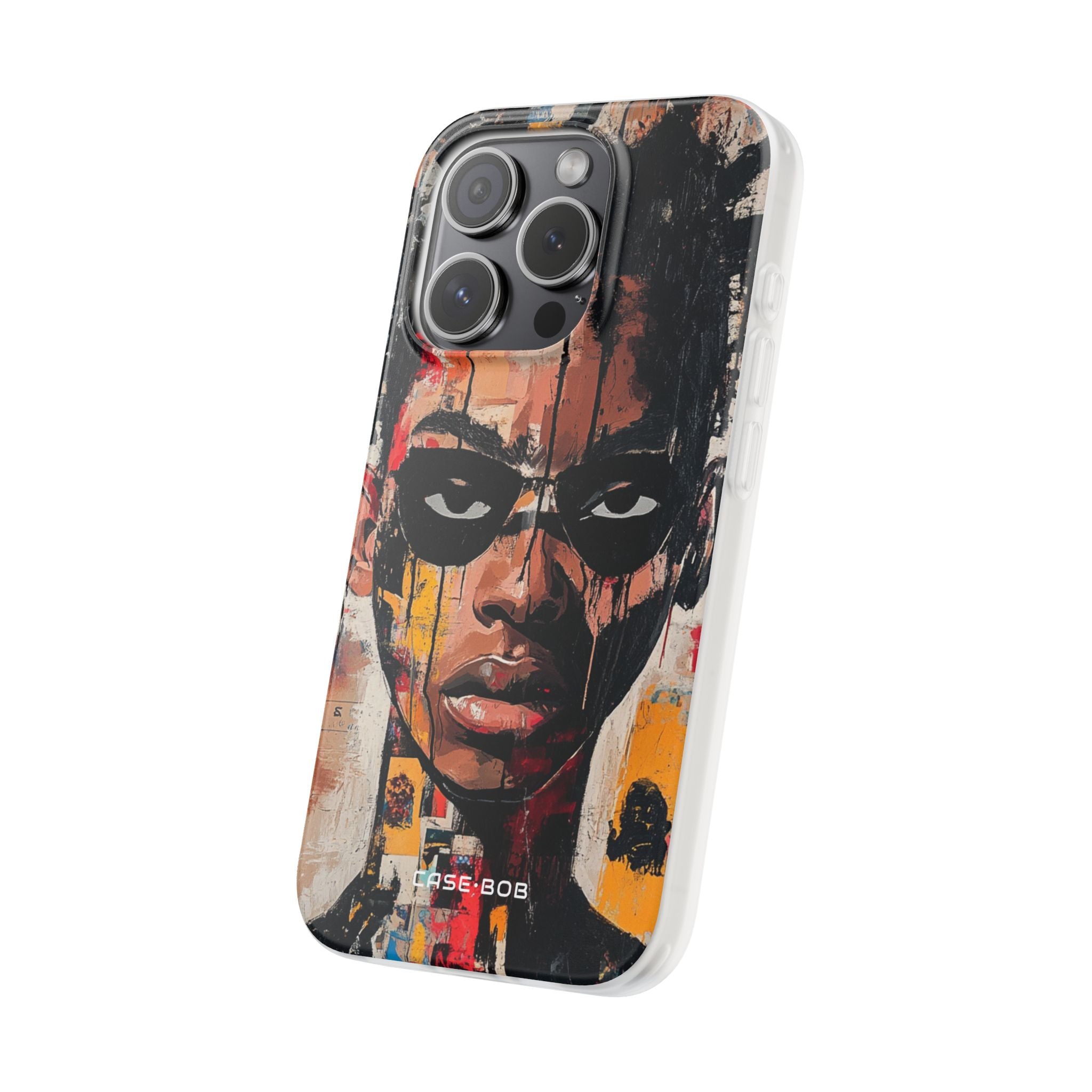 Masked Portrait Drips iPhone 15 Pro Case - Soft