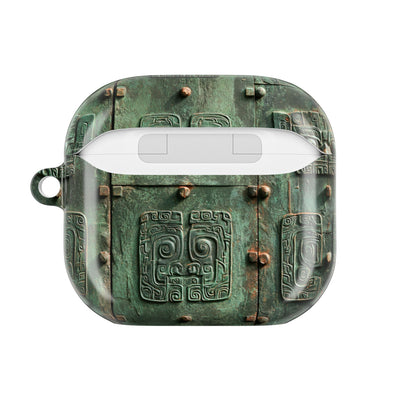 Dynastic Bronze Relief · Hard Case for AirPods & AirPods Pro · Green