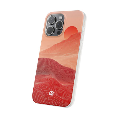 Red Lite Phone Case for iPhone - Crimson Ridge Lines