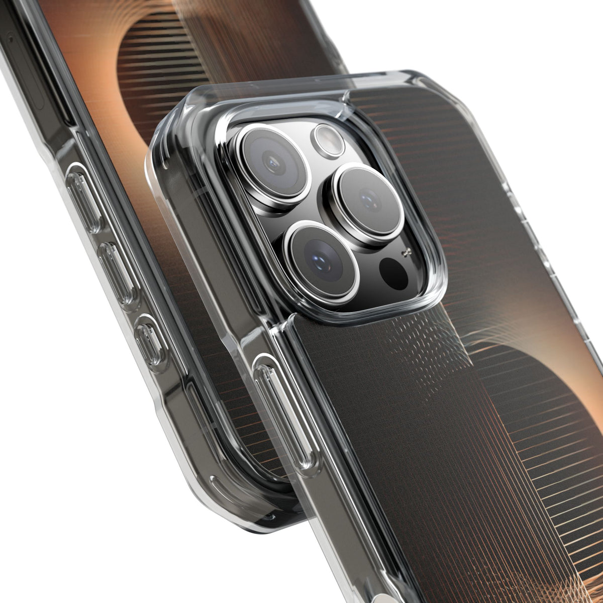 Amber Meridian · Clear Impact Magnetic Phone Case for iPhone · Black