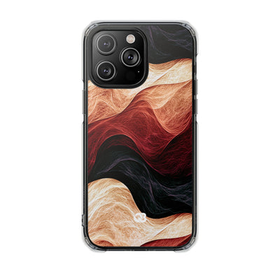 Ember Wave Dispersion · Clear Impact Magnetic Phone Case for iPhone · Red