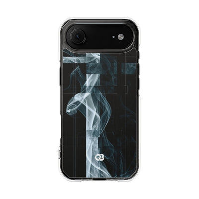 Fractured Smoke · Clear Impact Magnetic Phone Case for iPhone · Black
