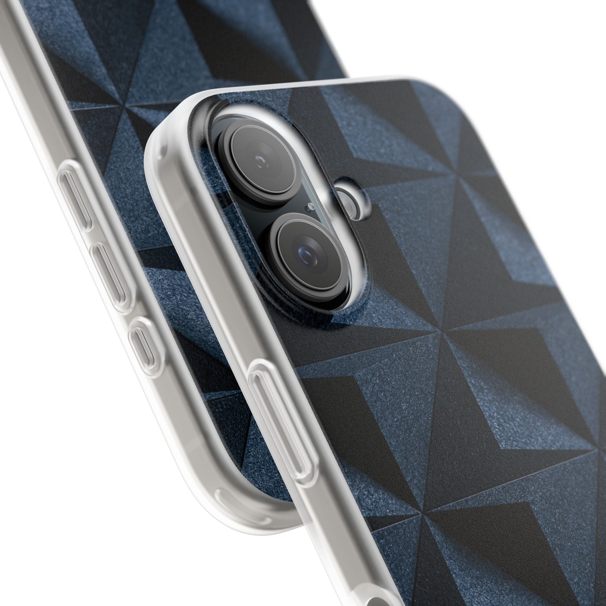 Blue Lite Phone Case for iPhone - Indigo Basalt Facets