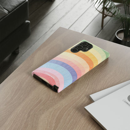 Pastell Regenbogen Bänder Samsung S22 Ultra Case - Tough