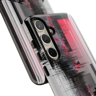 Black Tough Phone Case for Samsung - Crimson Data Leak