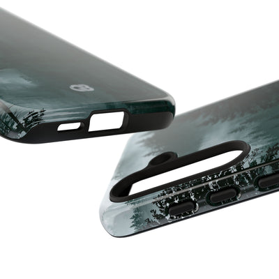 Green Tough Phone Case for Samsung - Misty Evergreen Mirror