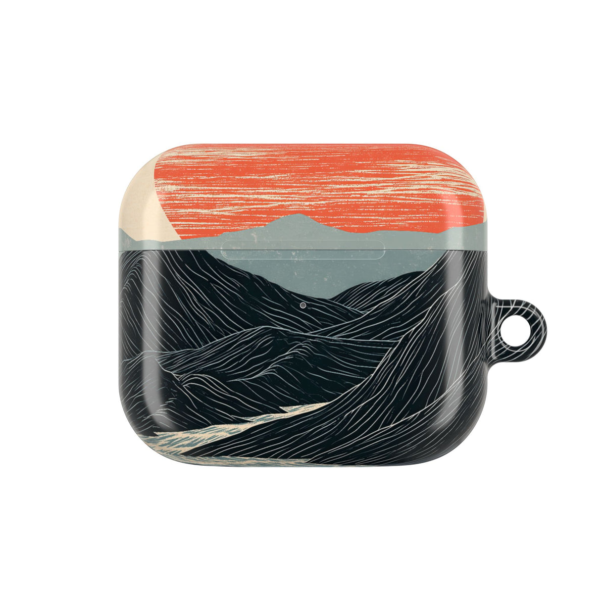 Crimson Ridge Horizon · Hard Case for AirPods & AirPods Pro · Black