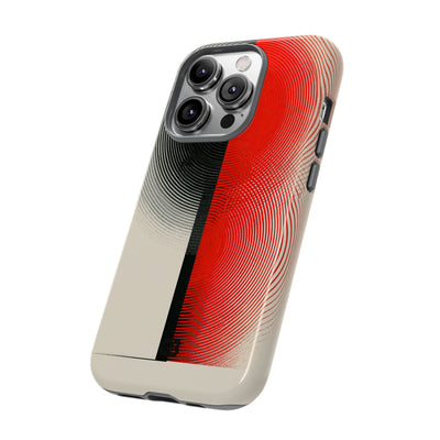 Red Tough Phone Case for iPhone - Split Signal Red