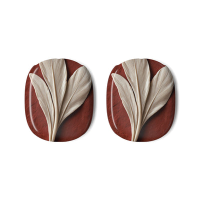 Carved Ivory Plume · Hard Case for AirPods Max · Red