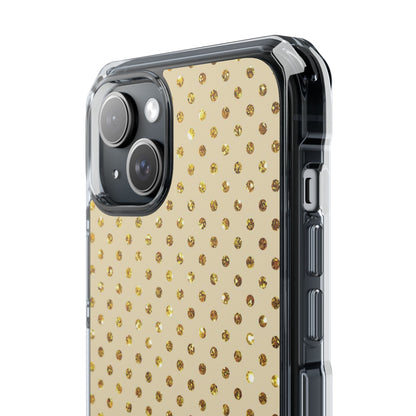Gold Sparkle Grid iPhone 15 Plus Case - Impact