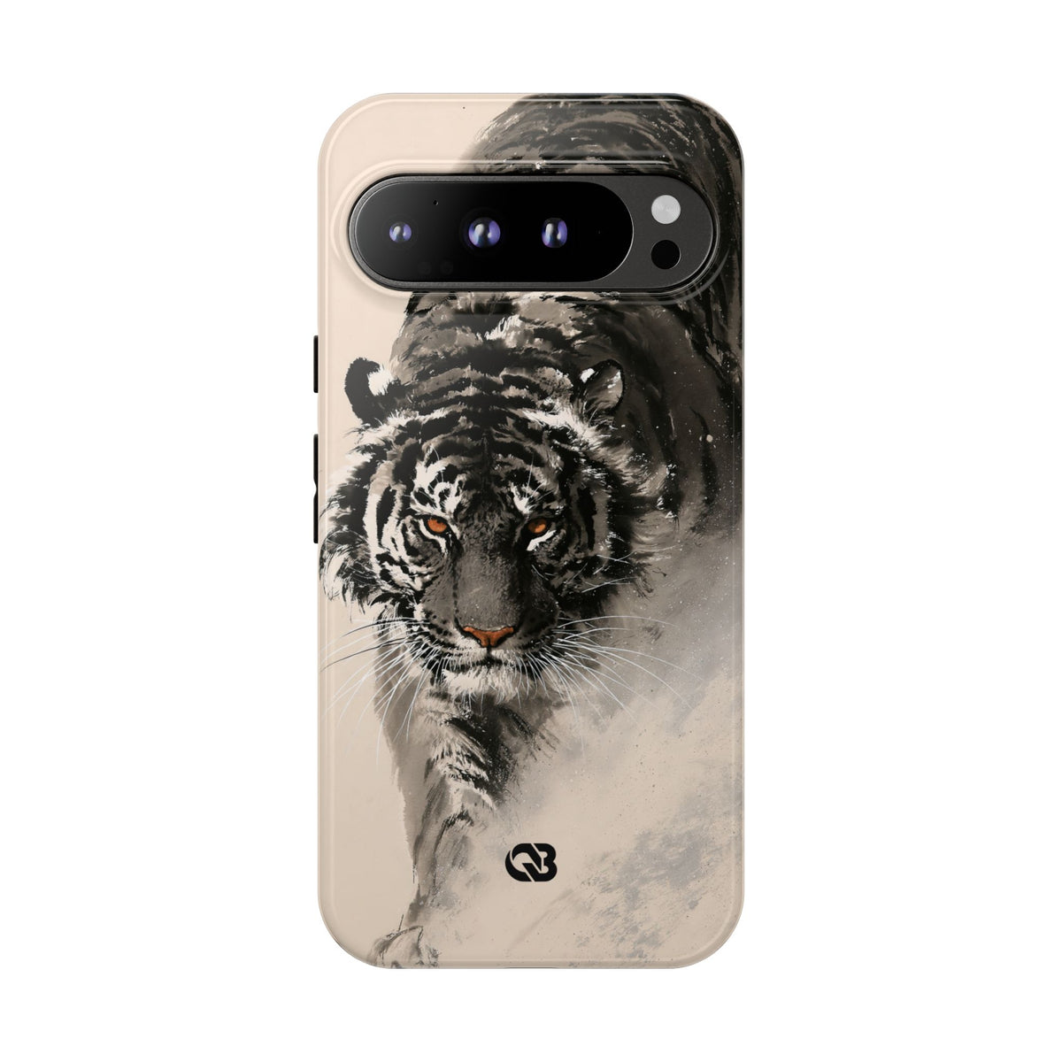 Ink Wash Tiger · Tough Phone Case for Pixel ·  Beige