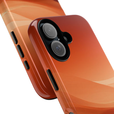 Orange Tough Phone Case for iPhone - Crimson Dune Gradient