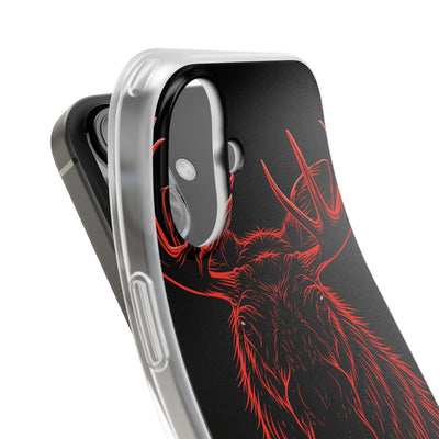 Nordic Moose Contour · Lite Phone Case for iPhone ·  Red