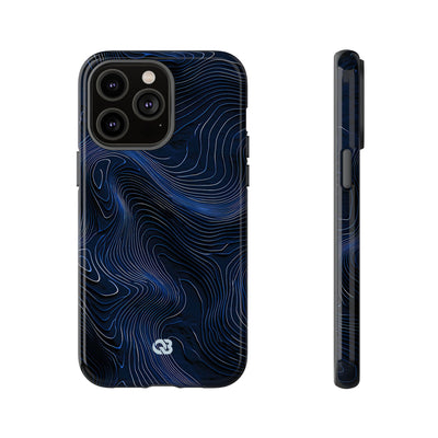 Blue Tough Phone Case for iPhone - Cobalt Contour Ridge