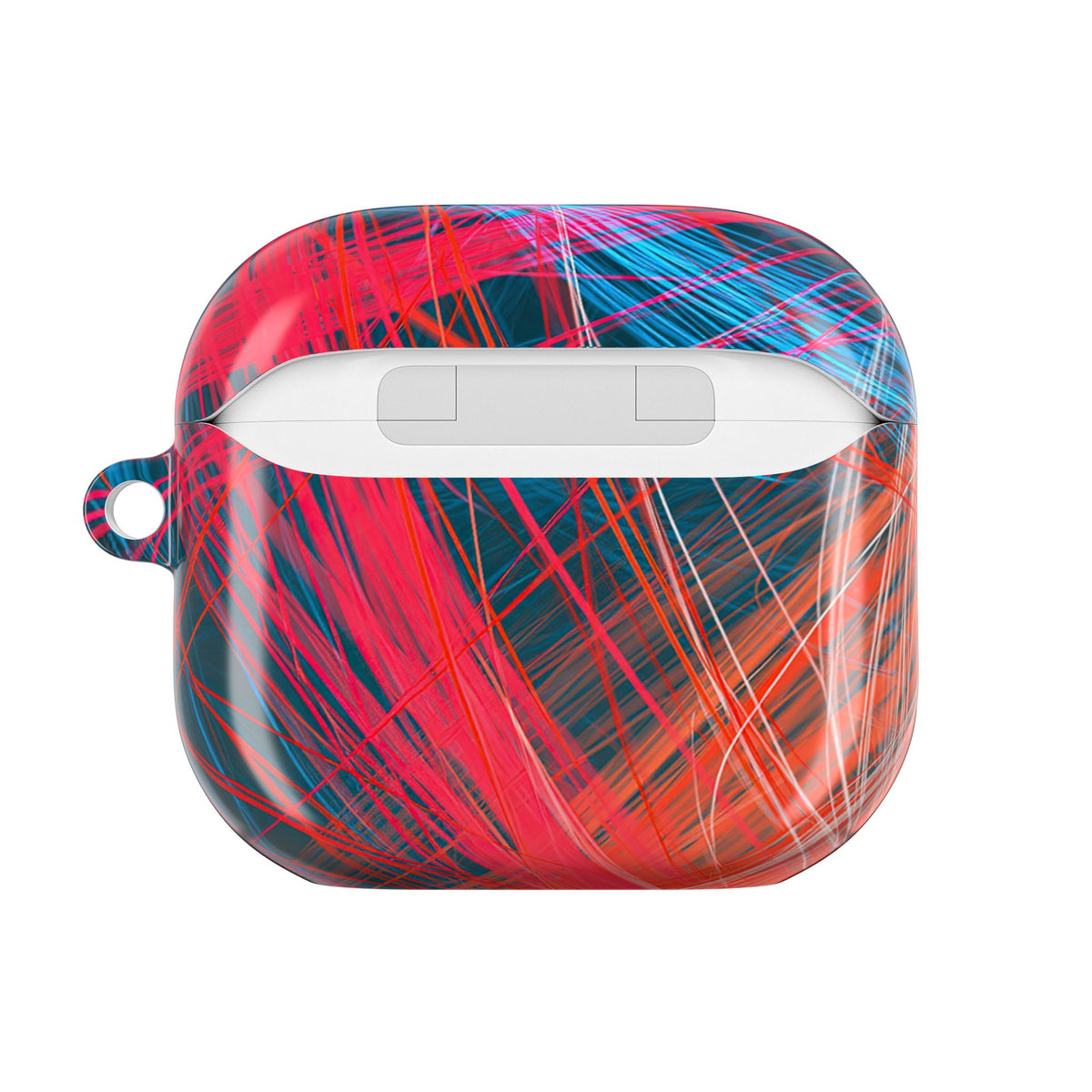 Neon Fiber Stream · Hard Case for AirPods & AirPods Pro · Red