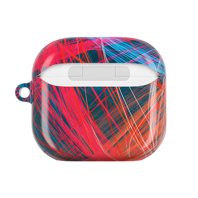Neon Fiber Stream · Hard Case for AirPods & AirPods Pro · Red