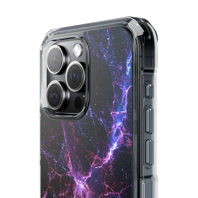 Neural Singularity · Clear Impact Magnetic Phone Case for iPhone · Black
