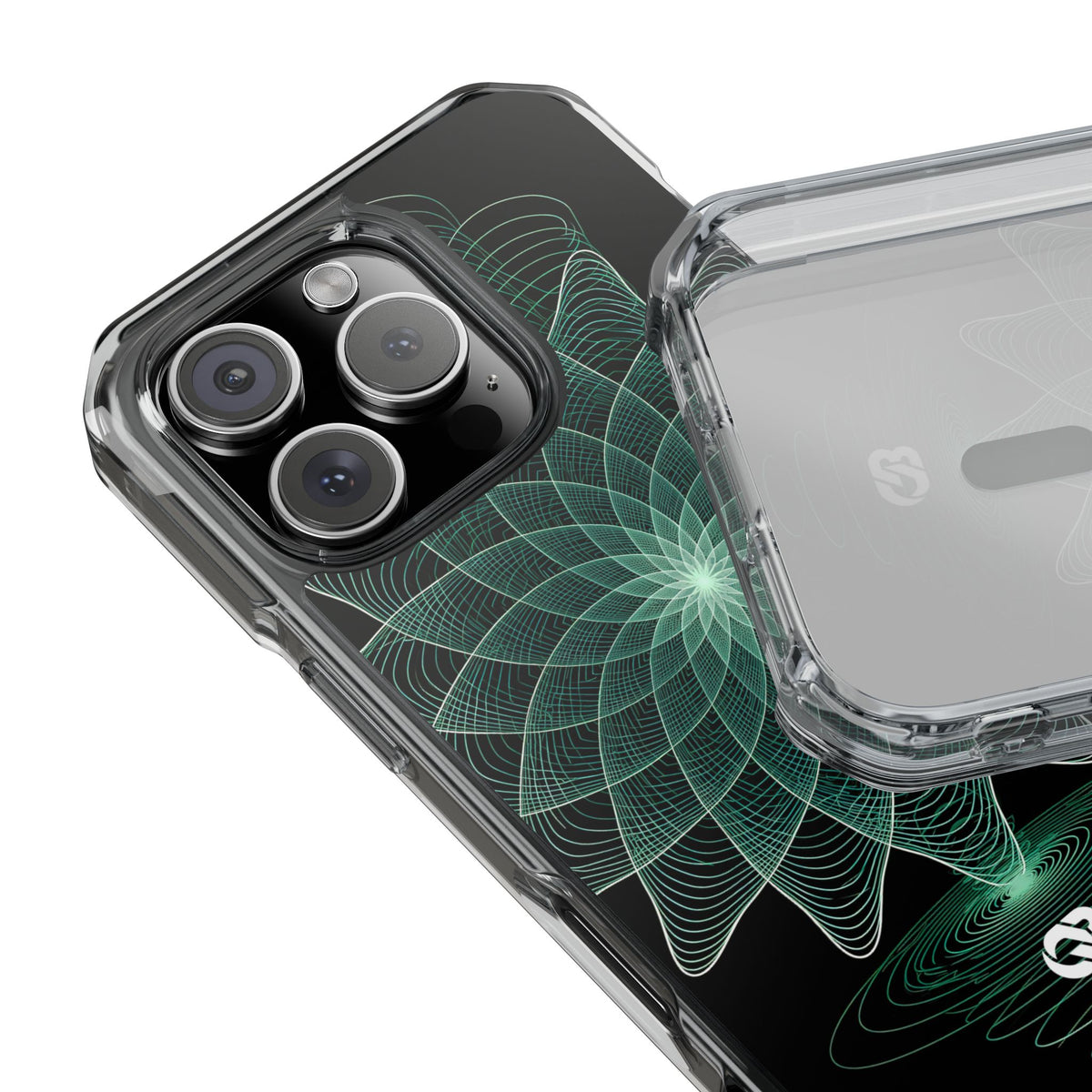 Verdant Harmonic Bloom · Impact Magnetic Phone Case for iPhone ·  Black