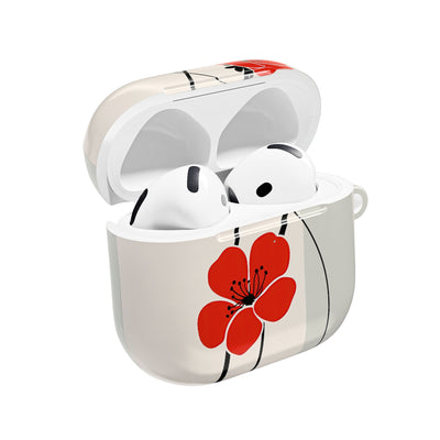 Scarlet Bloom Minimal · Hard Case for AirPods & AirPods Pro · Red