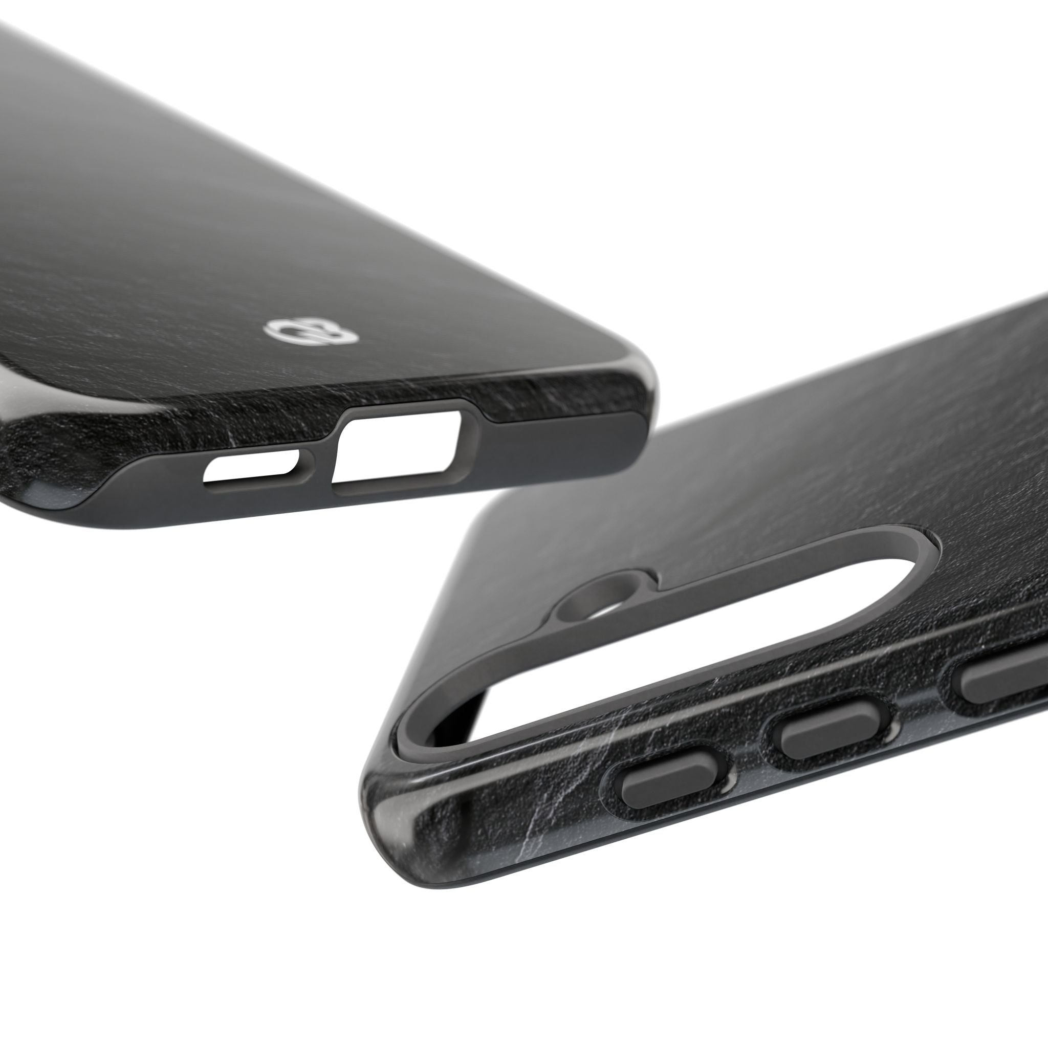 Black Tough Phone Case for Samsung - Raw Obsidian Slate