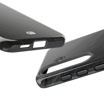 Black Tough Phone Case for Samsung - Raw Obsidian Slate