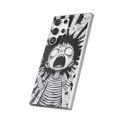 Chaotic Monochrome Scream · Soft Telefoncover for Samsung