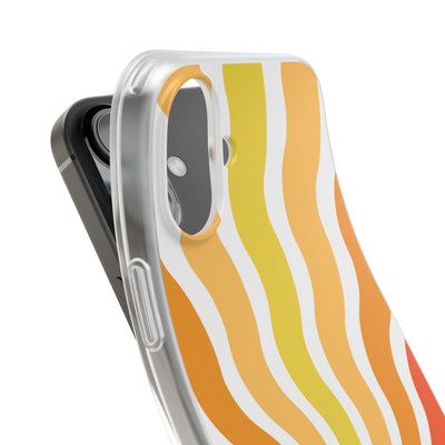 Amber Solar Waves · Soft Phone Case for iPhone